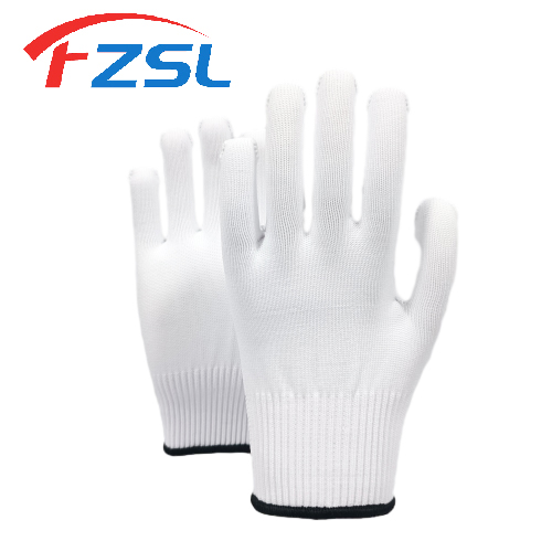 13G 100% pure nylon knit work gloves