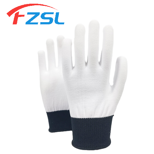 13G two-color 100% pure nylon knit work gloves