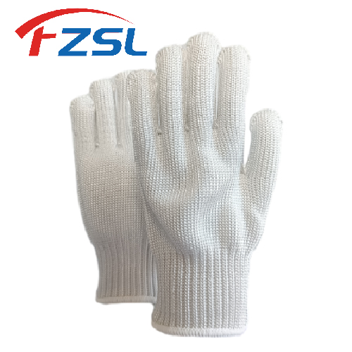 7G white steel wire grade 5 anti-cutting gloves 