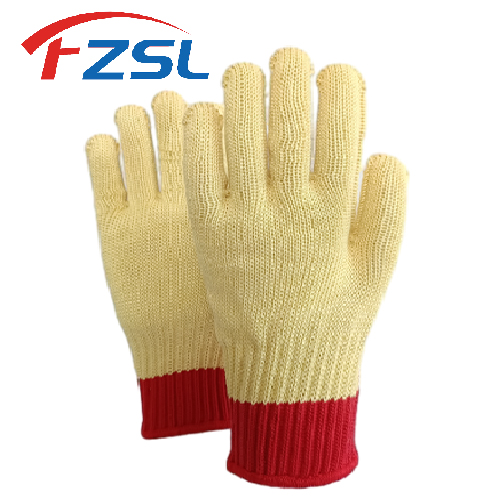 10G two-color cut-resistant + heat-resistant Kevlar work gloves