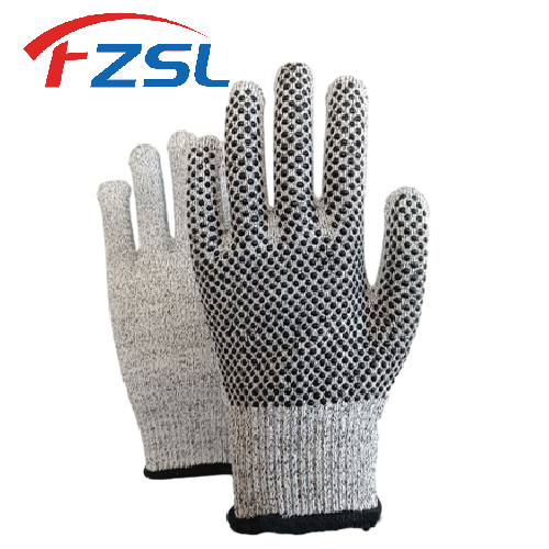 10G Silicone Anti-slip Dotted Cut-resistant Work Gloves  