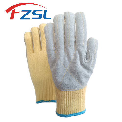 10G cowhide Cut resistant + Heat resistant Kevlar work gloves