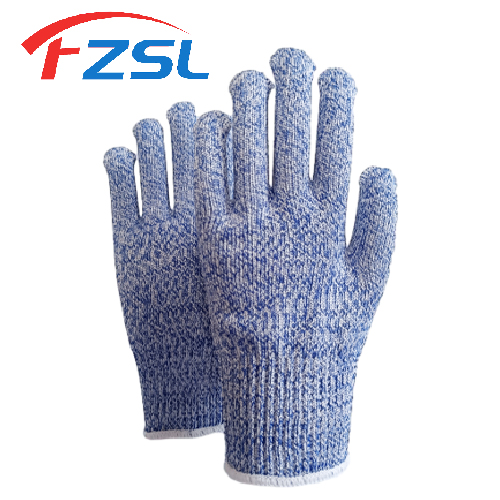 10G blue Grade 5 anti-cutting gloves Protective gloves