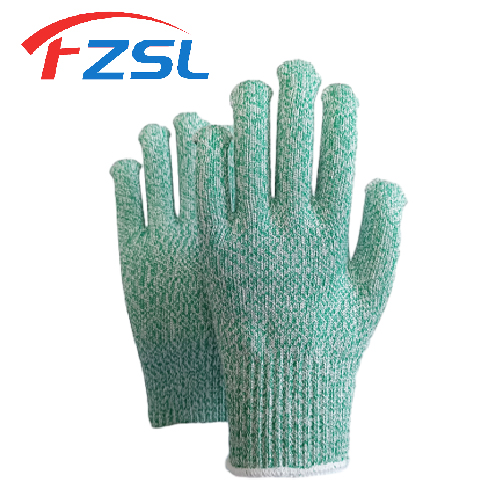 10G green Grade 5 anti-cutting gloves Protective gloves 