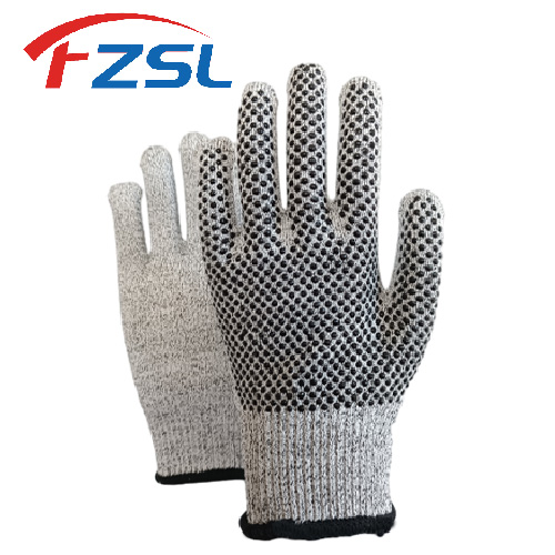 13G silicone non-slip polka dot anti-cutting work gloves