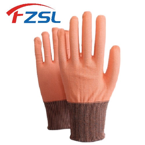 13G orange anti-cutting gloves Protective gloves.