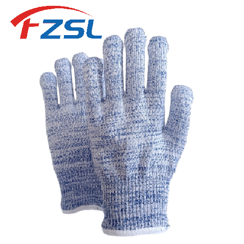 13G blue camo anti-cutting gloves Protective gloves