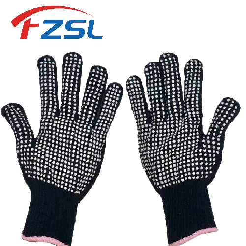 Polka dot non-slip silicone heat resistant work gloves Hair gloves