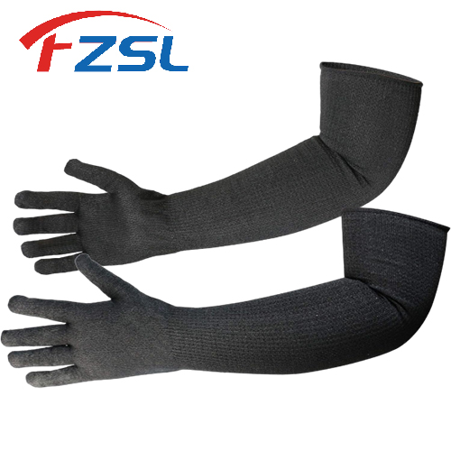 Black extra length anti-cutting glove arm cuff