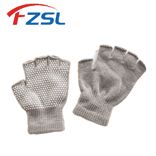 Printed non-slip silicone polka dot warm work gloves Grey dress gloves