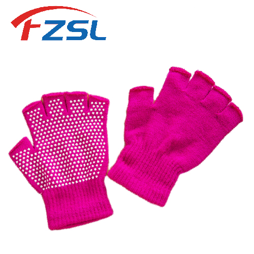 Printed non-slip silicone polka dot warm work gloves Pink dress gloves