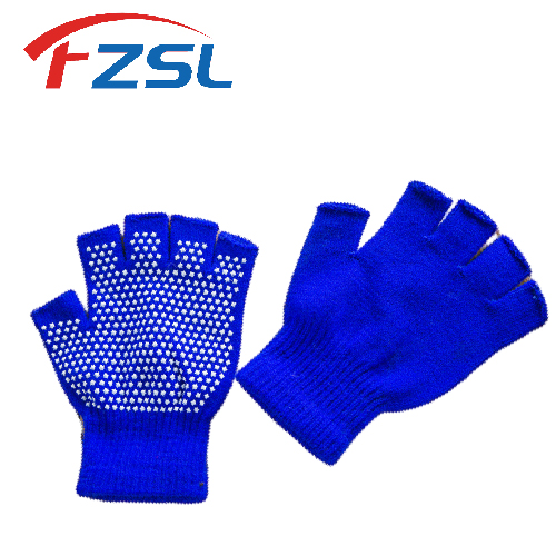 Printed non-slip silicone polka dot warm work gloves Blue dress gloves