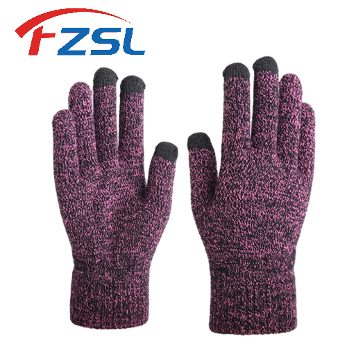 Purple warm and cold touch screen dress gloves Purple work gloves