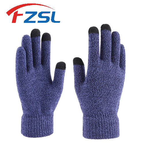 Purple warm and cold resistant touch screen dress gloves Work gloves