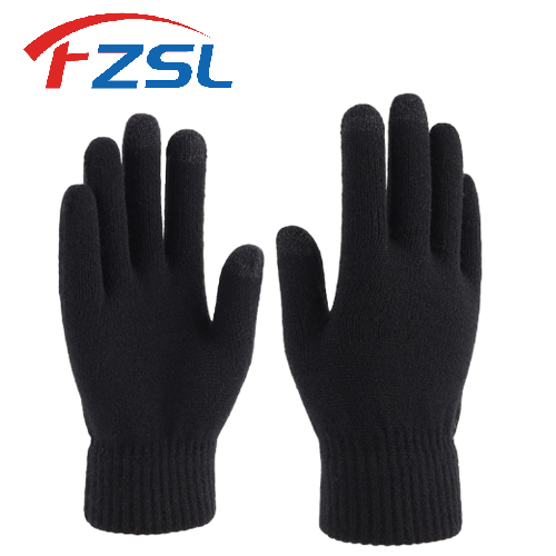 Black warm and cold proof touch screen dress gloves Work gloves