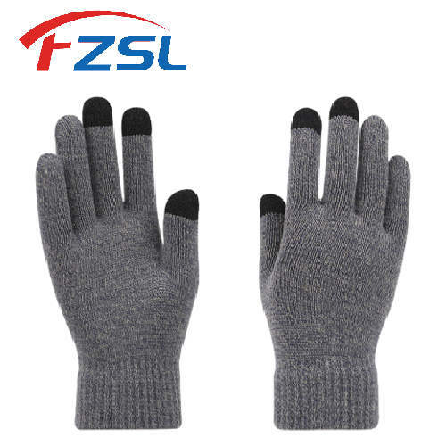 10G grey warm touch screen dress gloves Touch screen work gloves