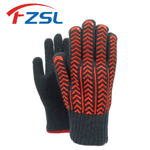 Anti-slip silicone, cold-proof and warm fleece-lined working gloves 