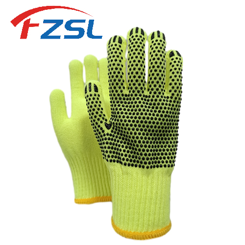 10G fluorescent yellow acrylic warm and cold gloves work gloves